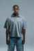 REMERA POLO SHOWYSTUDIOS GREY ( semiboxy ) - comprar online