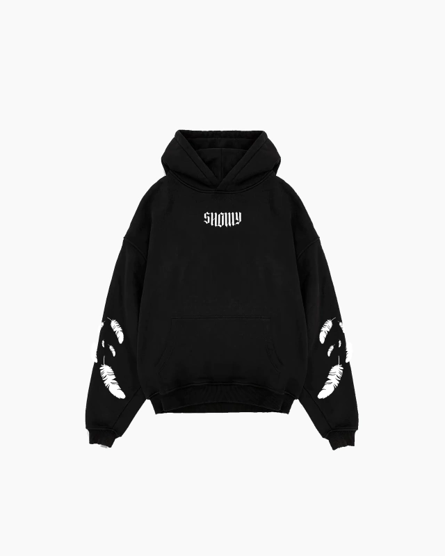 Hoodie Burning Birds Black thumbnail 2