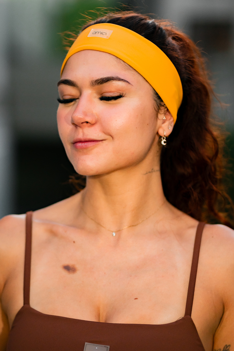 Faixa de Cabeça - Amarelo Mostarda