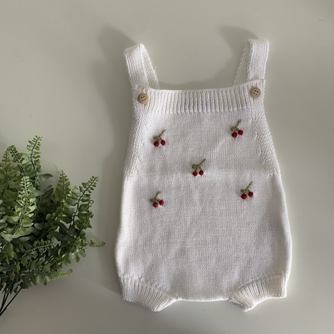 Romper Branco Cereja