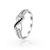 Infinity Black - Anel De Prata 925s Com Deslumbrantes Cristais De Swarovski