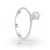 Gardênia - Anel De Prata 950 Com Deslumbrante Cristal De Swarovski