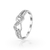Always White - Anel De Prata 925s Com Deslumbrantes Cristais De Swarovski