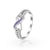 Always Purple - Anel De Prata 925s Com Deslumbrantes Cristais De Swarovski
