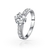 Pretty Stone - Anel De Prata 925s Com Lindos Cristais De Swarovski