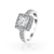Brilhante Anel De Prata 925s com Deslumbrantes Cristais De Swarovski