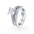 Brilhante Anel De Prata 925s Com Deslumbrantes Cristais De Swarovski