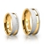 Perfect duet - alianças de prata 950 com/sem swarovski, acabamento diamantado e alto brilho com ouro 18k