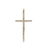 Cross com pedras - pingente folheado á ouro 18k