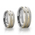 One dance - aliança de prata 950, acabamento diamantado com ouro 18k