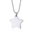 Dogtag estrela - colar de identificação em aço 316l