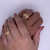 Imagem do How deep is your love - aliança magnetizada a ouro 18k com listra cor rose fosco
