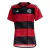 Camisa de Futebol Clube de Regatas do Flamengo I 1 Temporada 23/24 2023 2024 Feminino Feminina de Mulher Vermelho e Preto Adidas do Mengão Fla Versão Modelo Torcedor de Time com Bordado ou Silk Detalhe Branco Novo Manto do Ano do Mais Querido