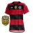 Patch de Campeão da Copa do Brasil 2022 da Camisa de Futebol Clube de Regatas do Flamengo I 1 Temporada 23/24 2023 2024 Feminino Feminina de Mulher Vermelho e Preto Adidas do Mengão Fla Versão Modelo Torcedor de Time com Bordado ou Silk Detalhe Branco Nov