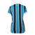 Camisa Grêmio I 23/24 Feminino Tricolor - Torcedor Listrada - Umbro - Camisa de time e camisa de futebol 2023 com listras brancas e listras pretas e listras azuis - camisa de mulher feminina