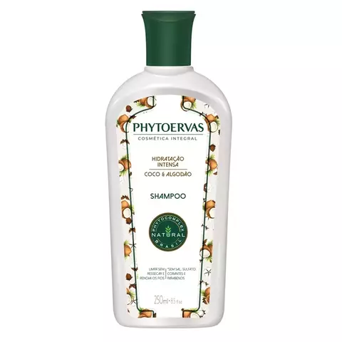 Shampoo Phytoervas Hidratação Intensa Coco e Algodão 250 ml