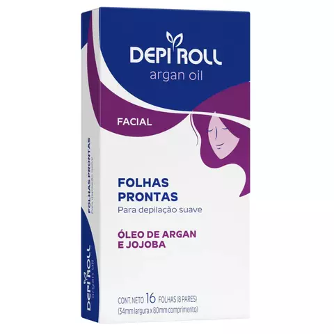 Depi Roll Cera Depilatória Facial Óleo De Argan 16 Folhas - comprar online