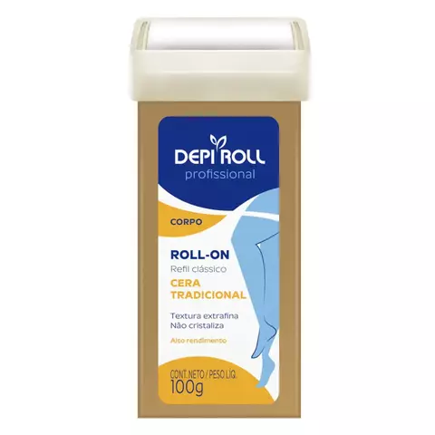 Refil Cera Depilatória Roll-On Depi Roll Tradicional Com 100Gr - comprar online