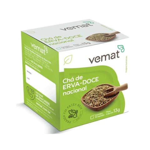 Cha Vemate Erva Doce Com 10 Saches
