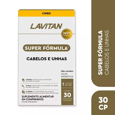 Lavitan Cabelos E Unhas Forte C30 Comprimidos