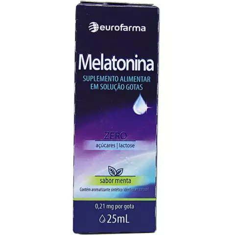 Melatonina 0.21Mg sabor menta gotas 25Ml - Eurofarma