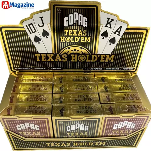 Cartas Copag TEXAS HOLDEM indice jumbo tamaño poker 48 mazos