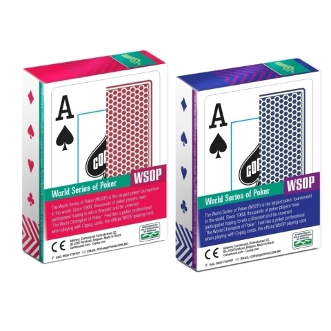 Cartas Copag WSOP Lomo rojo+ azul 2 mazos