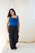Corset Dupla Face Preto e Azul Royal