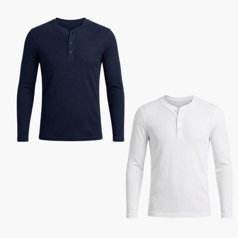 Kit 2 Henley Confort Manga Longa Siena - comprar online