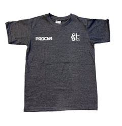 REMERA ALGODÓN GRIS MELANGE OSCURA