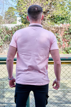 CHOMBA ALGODON PEINADO CON CUELLO TEJIDO - comprar online