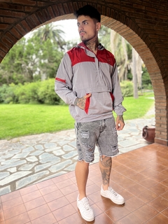 Campera rompeviento hombre combinada en internet