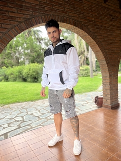 Campera rompeviento hombre combinada - tienda online