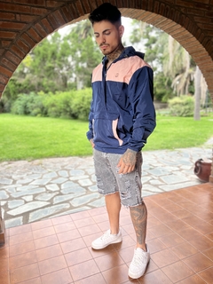 Campera rompeviento hombre combinada en internet