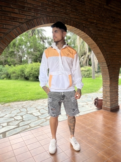 Campera rompeviento hombre combinada - tienda online