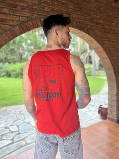 Musculosa estampada Hombre algodón peinado