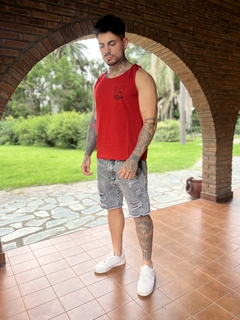 Imagen de Musculosa estampada Hombre algodón peinado