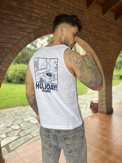 Musculosa estampada Hombre algodón peinado