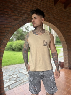 Imagen de Musculosa estampada Hombre algodón peinado