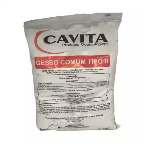 Gesso Comum tipo II 1kg - Cavita