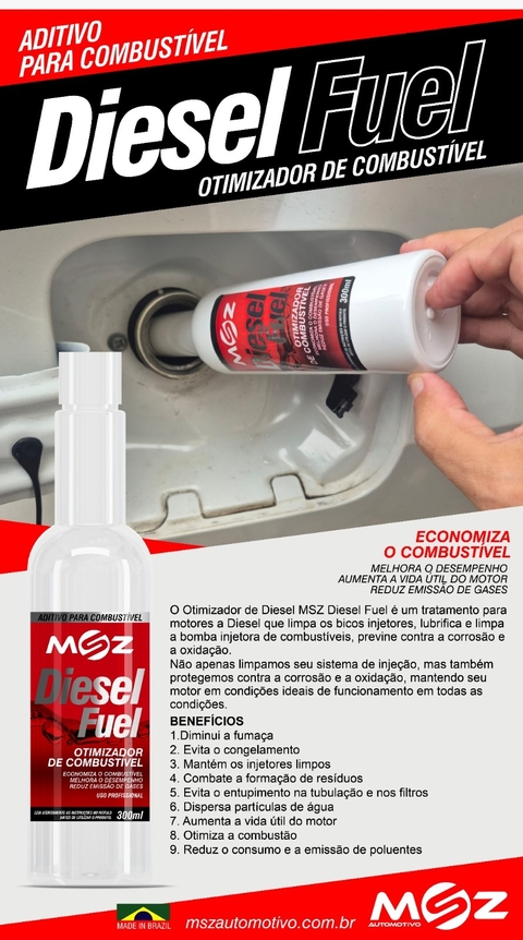 Otimizador Combustível MSZ Diesel 300ml - comprar online