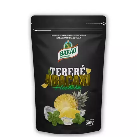 Erva-mate Tereré Barão Sabor Abacaxi com Hortelã Pacote 500g