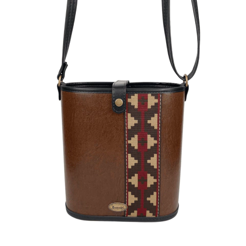 Mateira Bolsa de Couro Sintético Aberta 1L Pampa Marrom para Chimarrão