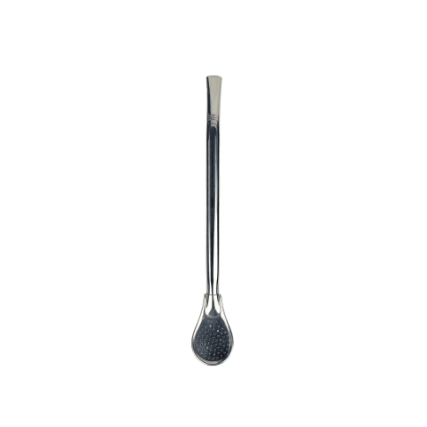 Bomba Lisa de Aço Inox 19cm Bojo Pêra para Chimarrão