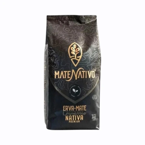 Erva-mate Mate Nativo Nativa Premium Pacote 1kg A Vácuo para Chimarrão