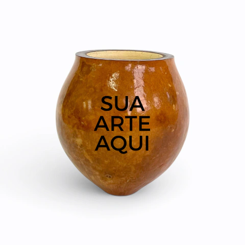 Cuia Personalizada Coquinho Sem Pé de Porongo para Chimarrão