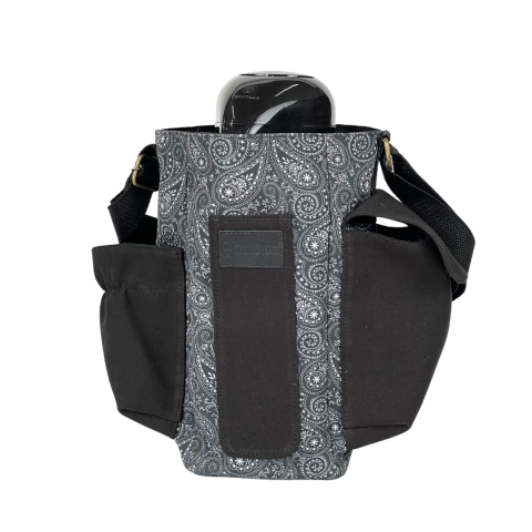 Mateira Bolsa de Tecido Lenço Preta Aberta ChimaBueno para Chimarrão