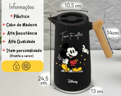 Garrafa Térmica Café/Chá 1 Litro Personalizada Mickey Minnie Mouse Vermelho ou Preto - Oro Comércio