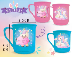2 Canecas De Plástico 350ml Personalizada Unicórnio Infantil na internet
