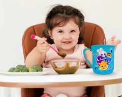 Kit 2 Canecas de Plástico 350ml Temática Bolofofos Infantil Arte Fixa